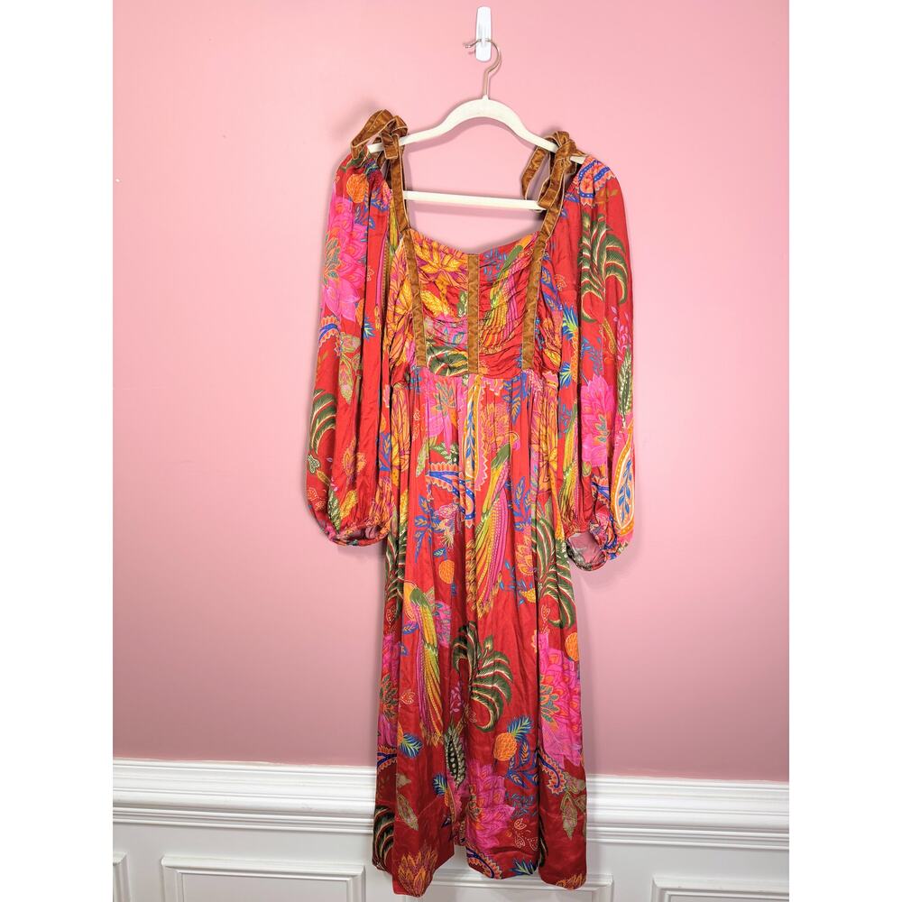Farm Rio Mystic Bush Midi Dress Size Large - Picture 2 of 9